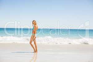 Woman standing on beach