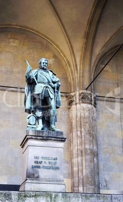 Statue of Graf V Tilly in Munich