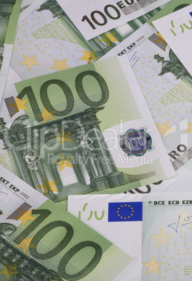 europe euros banknote of hundreds