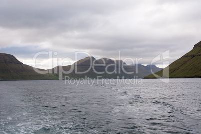 The islands Kalsoy and Kunoy on the Faroe Islands