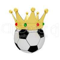 Ball topped with crown, 3D Illustration