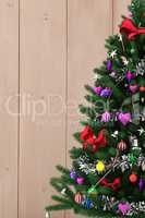 Composite image of Christmas tree