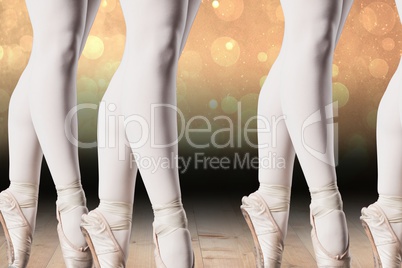 Composite image of ballerinas lags