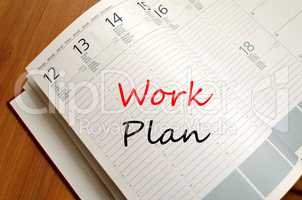 Work plan write on notebook