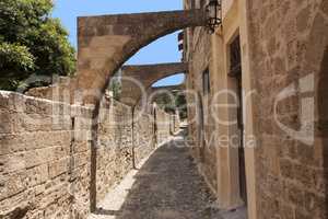 Medieval Avenue of the Knights Greece. Rhodos island.