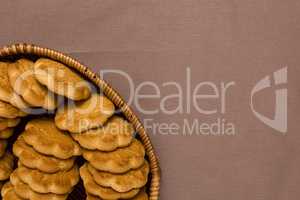 Cookies in a wicker basket