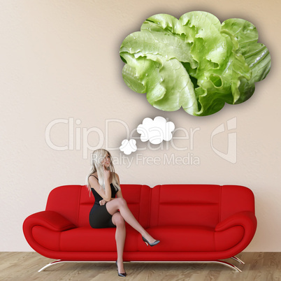 Woman Craving Lettuce