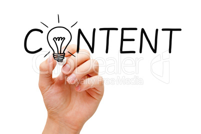 Content Light Bulb Concept