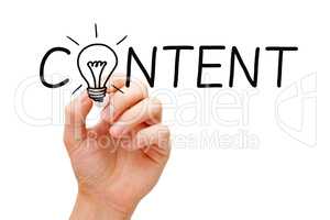 Content Light Bulb Concept