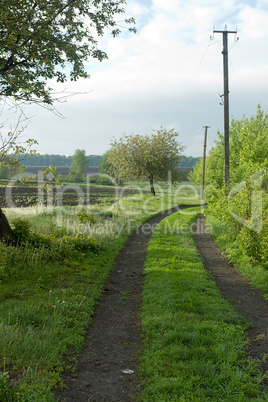 Road unpaved field