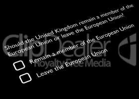 Brexit referendum in UK