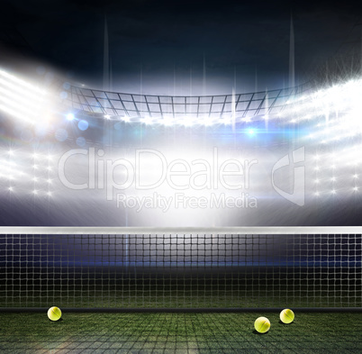 Composite image of composite image of a tennis net