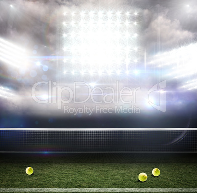 Composite image of composite image of a tennis net