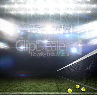 Composite image of composite image of a tennis net