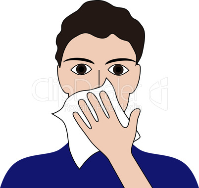Cover your cough sick ill fever flu cold sneeze vomit disease people pictogram.