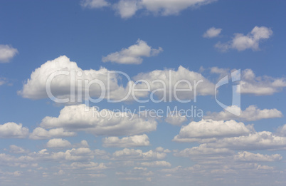 Blue sky with clouds background photo