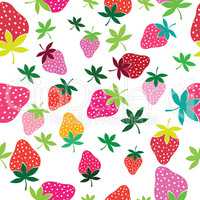 Seamless vector strawberry pattern