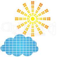 Sun icon and design element