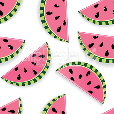 Fresh slices of red watermelon