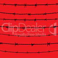 Barbed wire. Vector