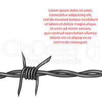 Barbed wire. Vector