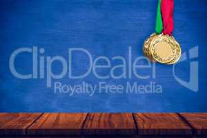 Composite image of composite image of gold medals
