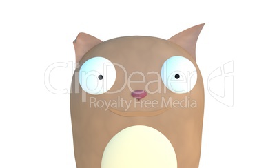 funny squirel 3d illustration cartoon character