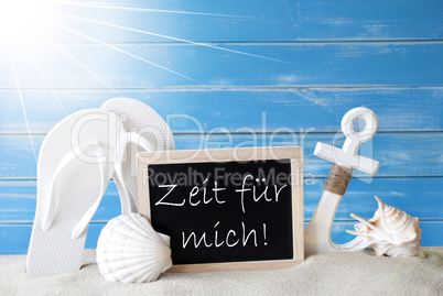 Sunny Card With Zeit Fuer Mich Means Time For Me