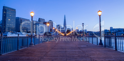 San Francisco Downtown from Pier 7, Dusk