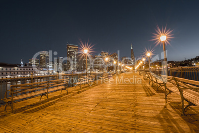 San Francisco Downtown from Pier 7, Dusk