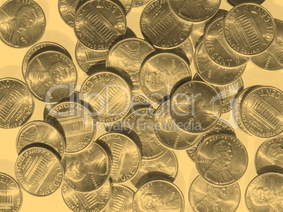 Dollar coins 1 cent wheat penny cent - vintage Dollar coins 1 cent wheat penny cent - vintage