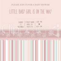 baby girl shower card