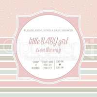 baby girl shower card