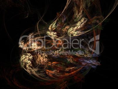 image of one Digital Fractal on Black Color image of one Digital Fractal on Black Color