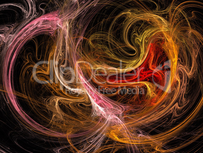 image of one Digital Fractal on Black Color image of one Digital Fractal on Black Color
