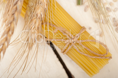 organic Raw italian pasta and durum wheat