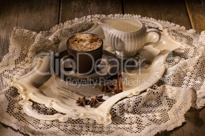 Cup Of Coffee On A Plate