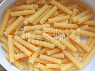 Ziti pasta detail