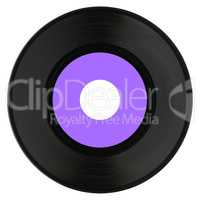 Vinyl record with purple label