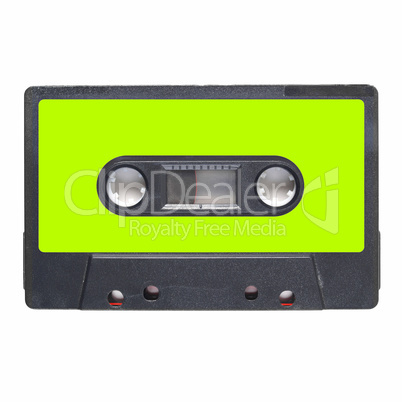 Tape cassette yellow green label