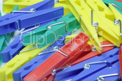 set of plastic clothespin