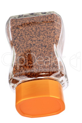 jar of instant coffee isolated