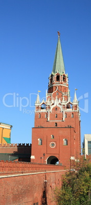 Kremlin tower on sky background