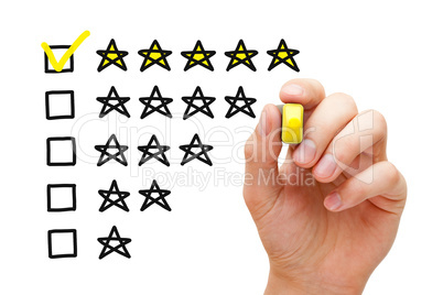 Five Star Rating Concept