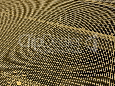 Stainless steel grid mesh sepia