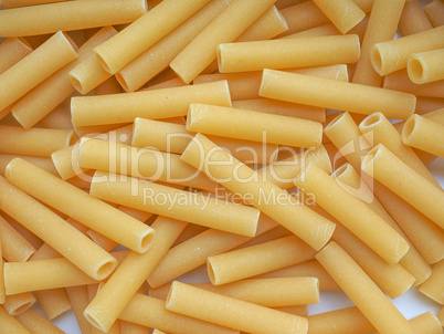 Ziti pasta detail