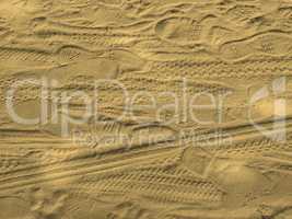 Sand picture sepia