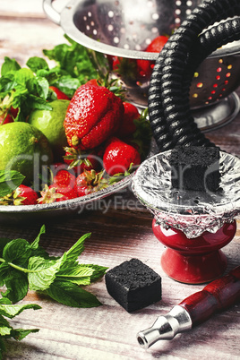 Hookah with strawberry tobacco