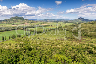 Landscape at volcanoes from Hungary