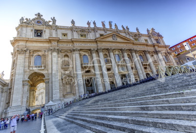 Saint-Peter's basilica facade, Roma, Italy